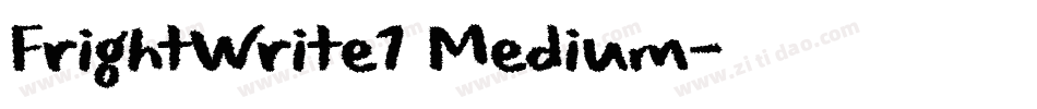 FrightWrite1 Medium字体转换